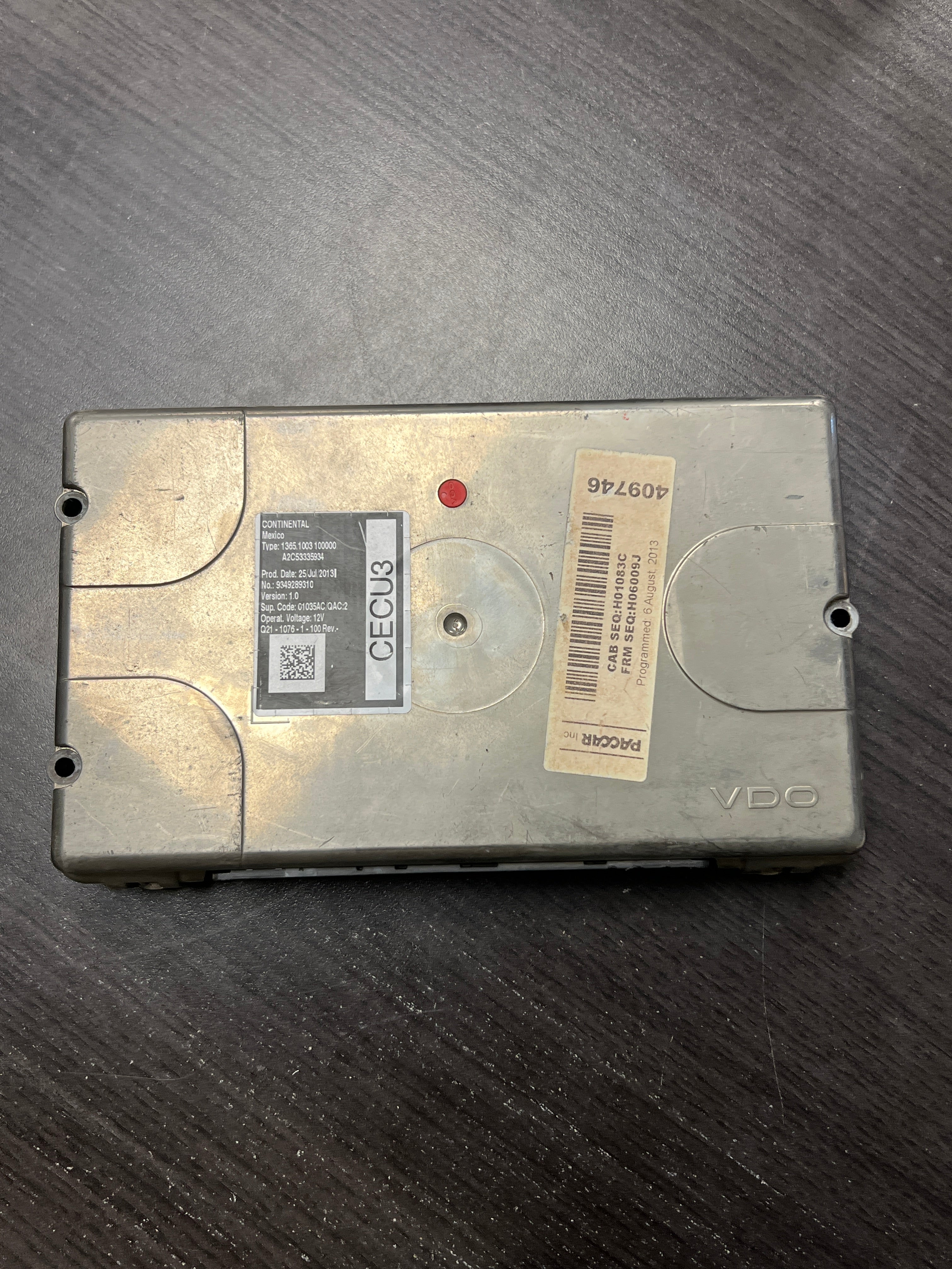 Cab Electronic Control Unit (CECU3) Part Number A2C53335934 & 9349289310